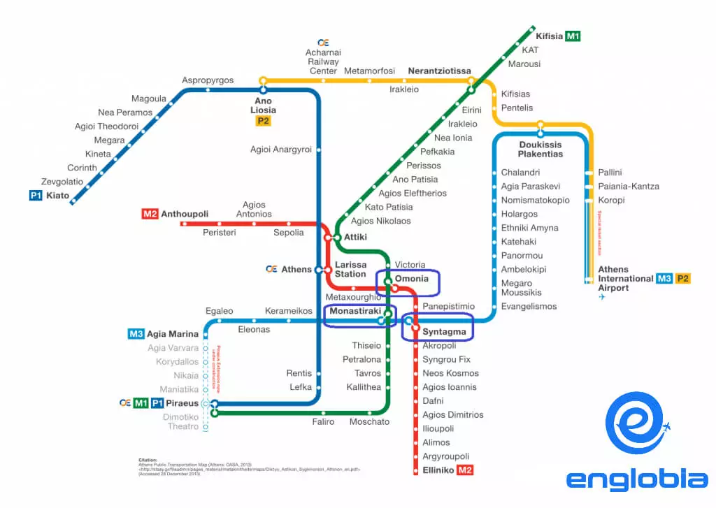 Athens Metro Map