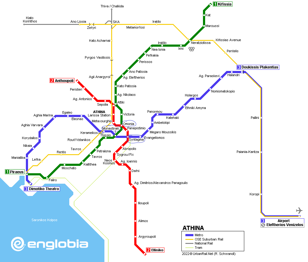 Athens Metro Map